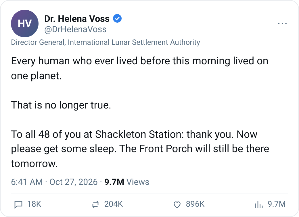 Social post from Dr. Helena Voss
